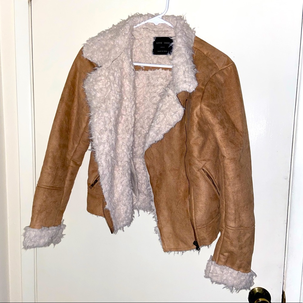 Love Tree faux shearling jacket